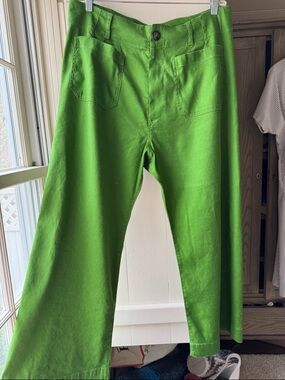 Maeve by Anthropologie Cropped Colette Pants in Green